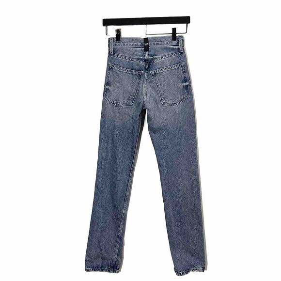 Yeezy YZY Gap Jeans Women’s 24 High Rise Distressed Medium Wash Long - Picture 3 of 9